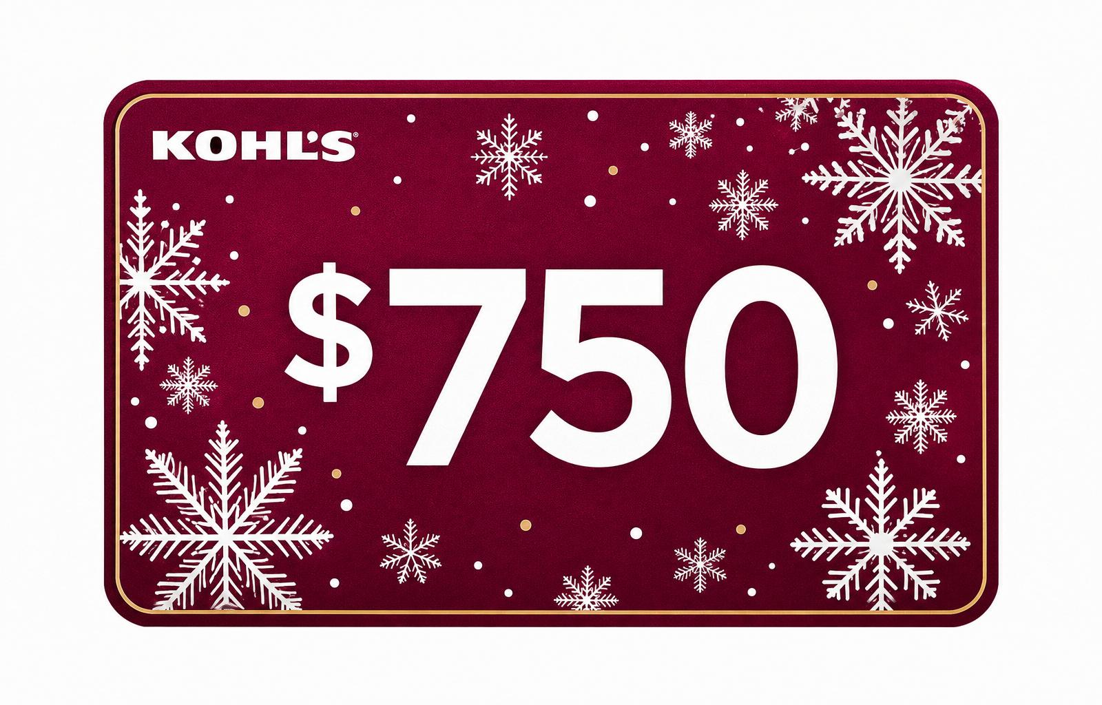 $750 Kohl's gift card